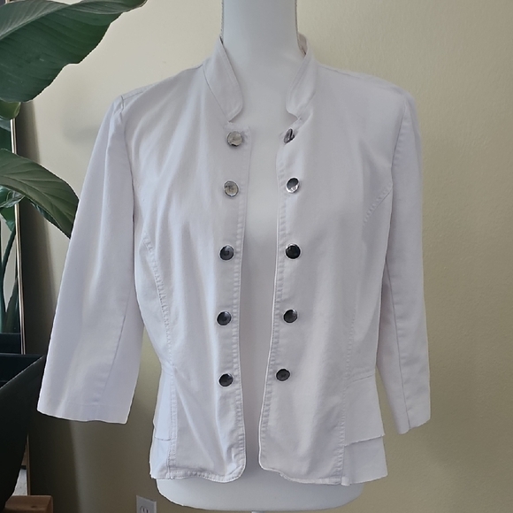 New York & Company Jackets & Blazers - New York & Company White Double-Breasted Blazer